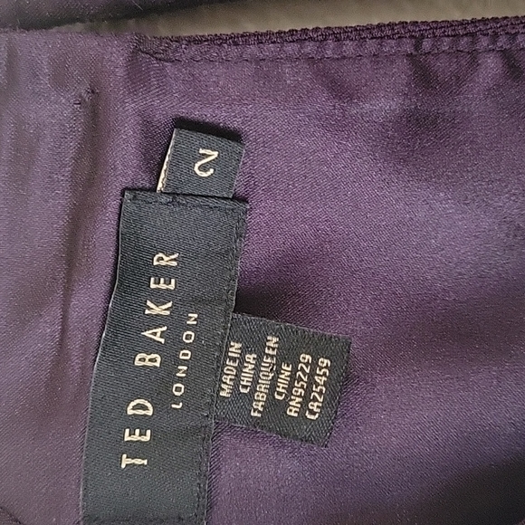 Ted Baker London Nuada elegant romper in rich purple, jeweled neckline size 2 - Picture 5 of 16